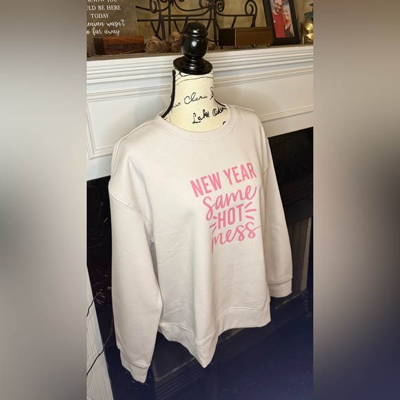 New Year Same Hot Mess Sweatshirt Custom Color/Sizes Crewneck Sweatshirt - Picture 3 of 4